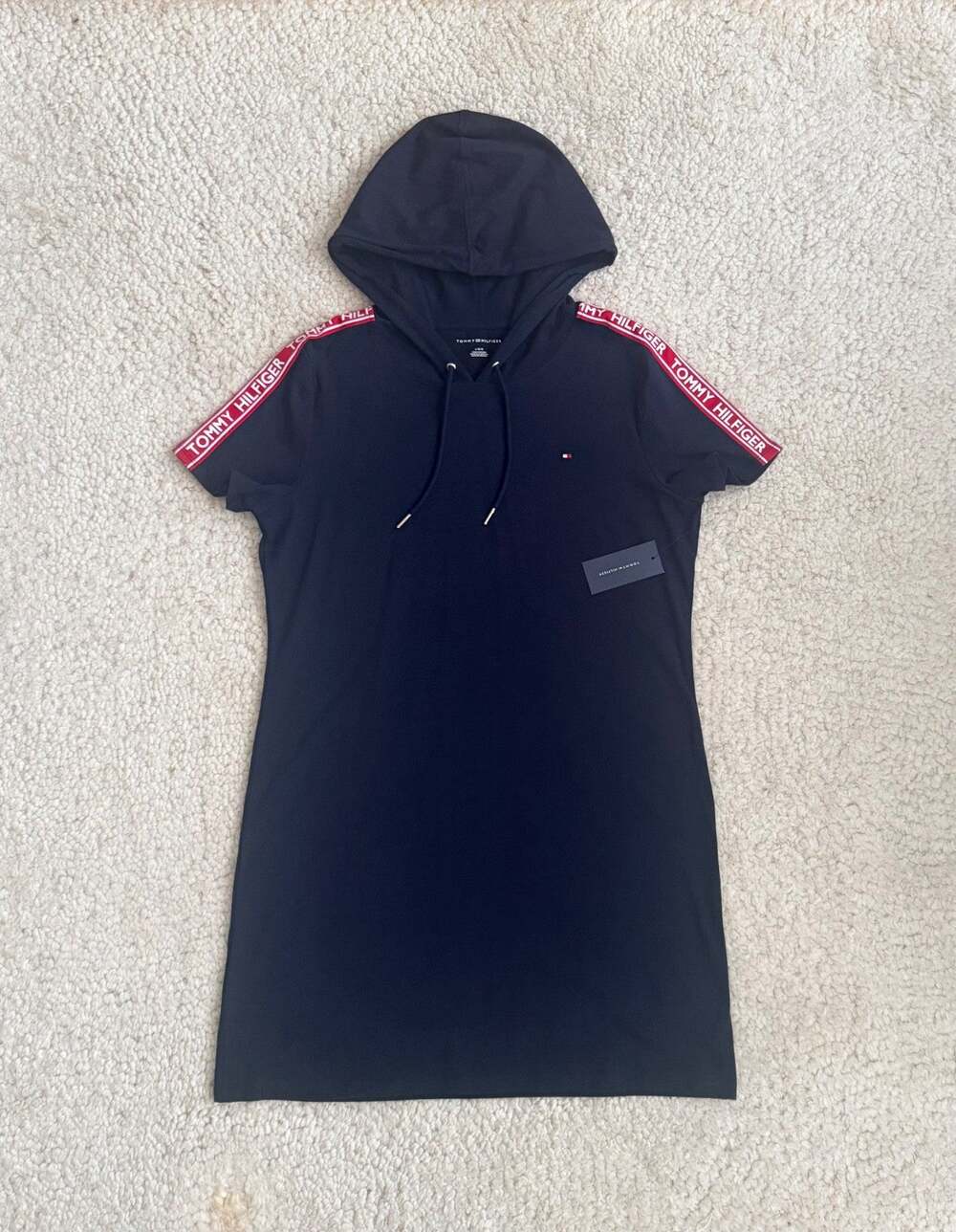 Tommy Hilfiger Women's Navy Casual Hoodie T-Shirt Dress Size M